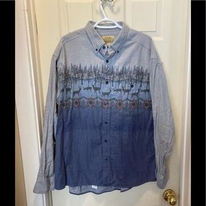 Cabelas deerskin soft button up deer shirt XL